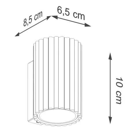 wymiary kinkietu taupe
