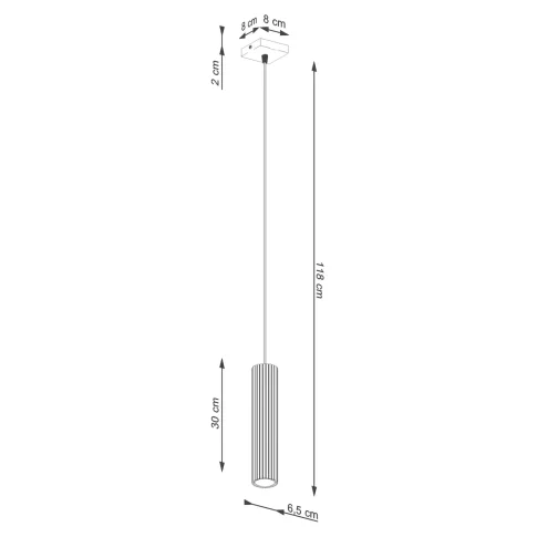 wymiary pojedynczej lampy