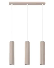Loftowa potrójna lampa wisząca taupe - D298-Melson w sklepie Edinos.pl