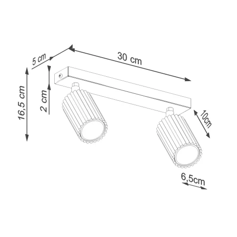 wymiary lampy sufitowej