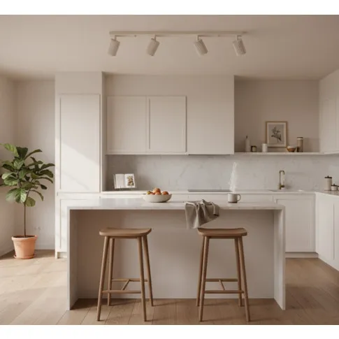 aranzacja kuchni z lampa