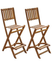 Zestaw drewnianych krzeseł ogrodowych - Aliya w sklepie Edinos.pl