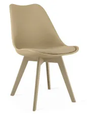 Nowoczesne beżowe krzesło - Erikdo w sklepie Edinos.pl
