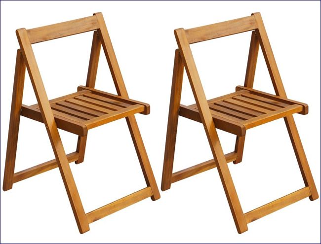 Składane krzesła tarasowe z drewna Hobart