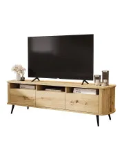 Skandynawska szafka RTV dąb artisan - Ellmora w sklepie Edinos.pl