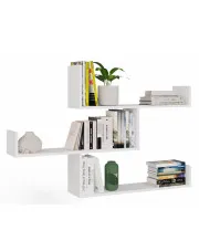 Biała wisząca półka nad biurko - Oxil  w sklepie Edinos.pl