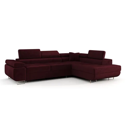 Bordowy narożnik rozkładany Tavesso 3X