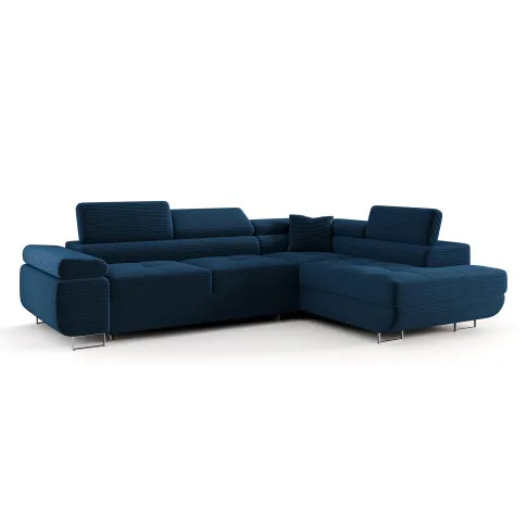 Granatowy narożnik sztruksowy Tavesso 4X