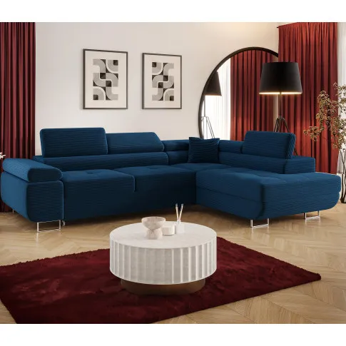 Wizualizacja wnętrza z granatowym naroznikiem Tavesso 4X