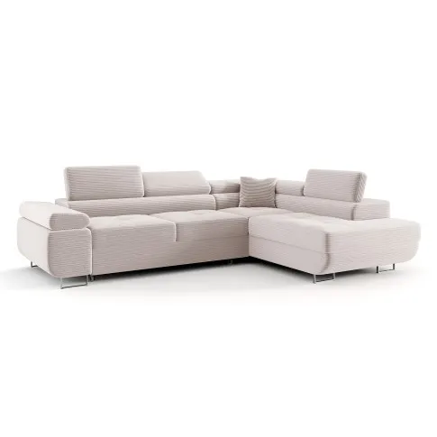 Kremowy narożnik z pojemnikiem Tavesso 4X