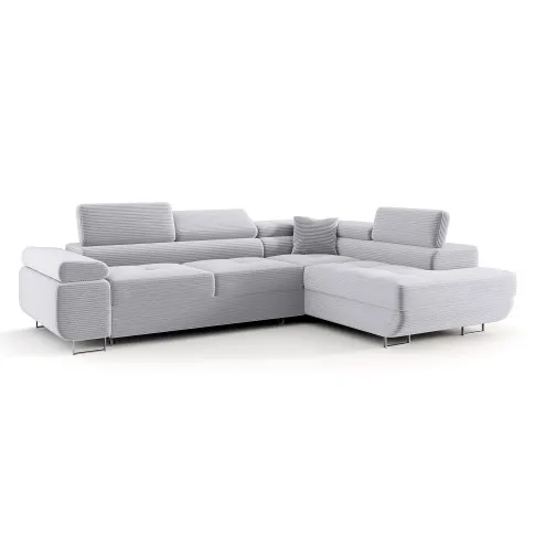 Jasnoszary narożnik z pojemnikiem  Tavesso 4X