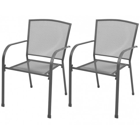 Zestaw metalowych krzeseł ogrodowych Sella