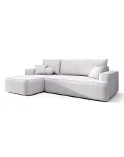 Jasnoszary narożnik z funkcją spania - Laremo 3X w sklepie Edinos.pl