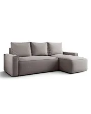 Szary nowoczesny narożnik w kształcie L - Merivio 3X w sklepie Edinos.pl