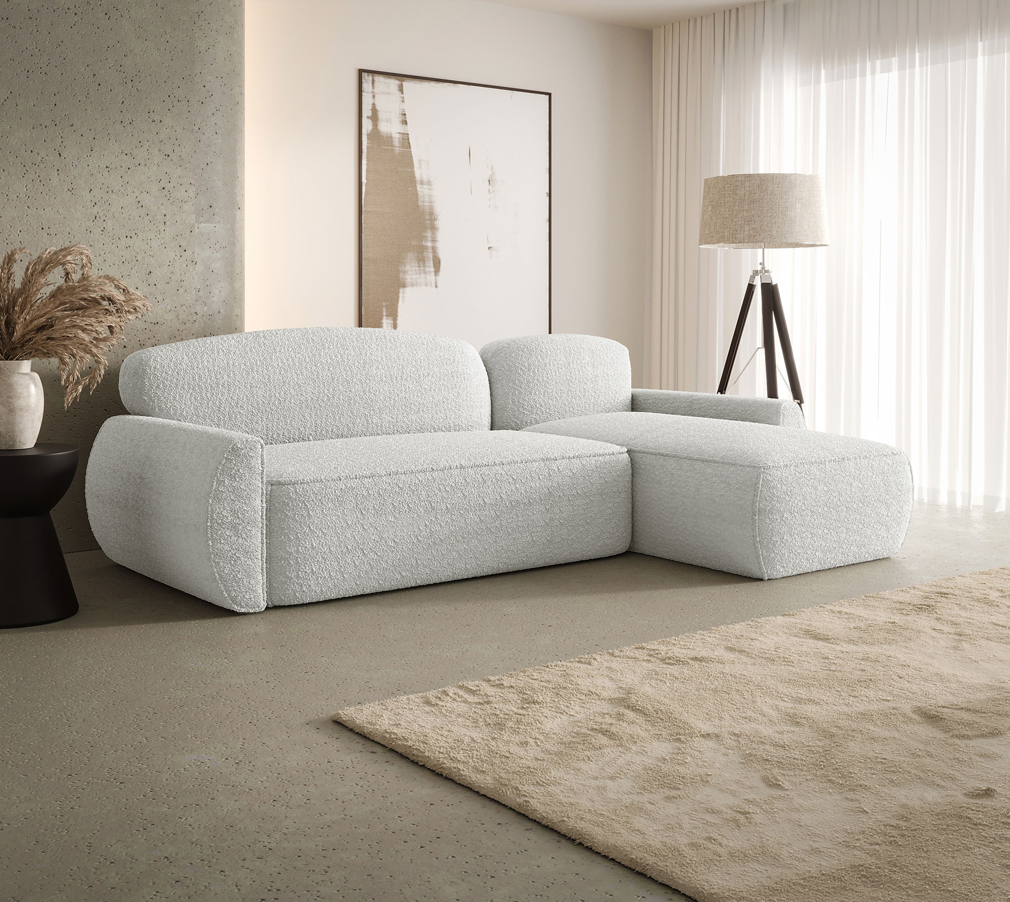 Aranżacja wnętrza z sofą w kolorze białym Selvori 4X