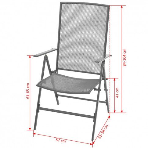 Wymiar krzesła ogrodowego Skyler