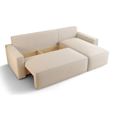 Beżowy rozłożony narożnik Merivio