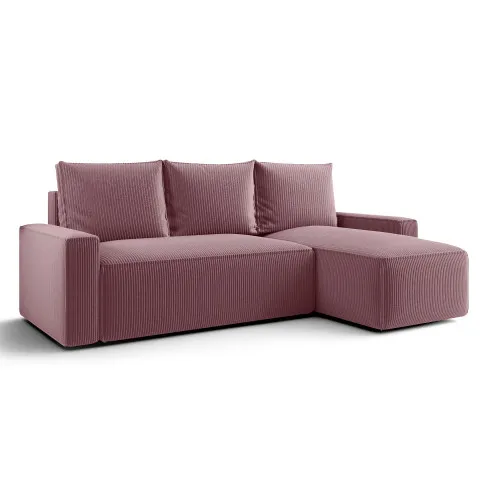 Różowy narożnik z pojemnikiem Merivio 3X