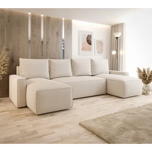 Wizualizacja wnętrza z jasnobeżowym narożnikiem Meltix 3X