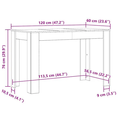 Szczegółowe zdjęcie nr 5 produktu Brązowy klasyczny stół jadalniany - Margaret