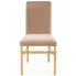 Szczegółowe zdjęcie nr 6 produktu Beżowe drewniane krzesło tapicerowane - Combra 3X