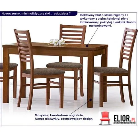 Fotografia Rozkładany stół Tefo 120-160 cm - ciemny orzech z kategorii Stoły