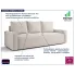 Tapicerowana sofa kremowa Solaventi 3X