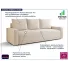 Beżowa rozkładana sofa Solaventi 3X
