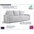 Sofa jasnoszara z pojemnikiem Solaventi 3X