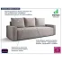 Sofa szara z pojemnikiem Solaventi 3X