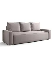 Szara tapicerowana sofa z pojemnikiem - Solaventi 3X w sklepie Edinos.pl