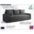 Tapicerowana sofa grafitowa Solaventi 3X