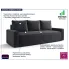 Tapicerowana sofa Solaventi 3X grafitowa