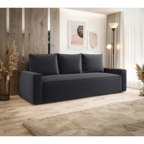 Wizualizacja wnętrza z grafitową sofą Solaventi 4X