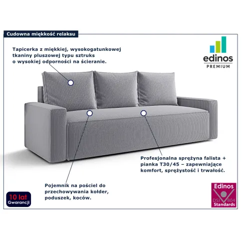 Sofa Solaventi 4X jasnoszara