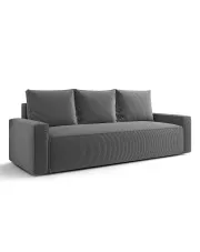 Szara sofa rozkładana z funkcją spania - Solaventi 4X w sklepie Edinos.pl