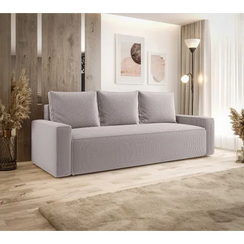 Wizualizacja wnętrza z jasnobeżową sofą Solaventi 4X