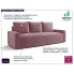 Tapicerowana sofa Solaventi 3X różowa