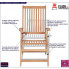Zestaw drewnianych krzeseł ogrodowych Onder infografika