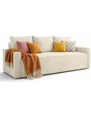 Beżowa rozkładana sofa z pojemnikiem - Solaventi 5X w sklepie Edinos.pl