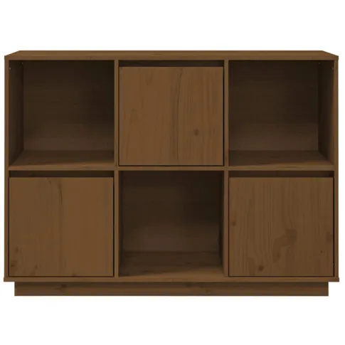 Szczegółowe zdjęcie nr 7 produktu Drewniany regał na ubrania miodowy brąz - Sorik 3X