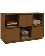 Drewniany regał na ubrania miodowy brąz - Sorik 3X w sklepie Edinos.pl