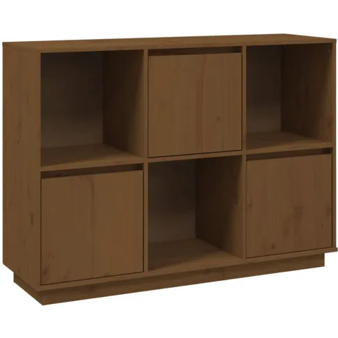 Fotografia Drewniany regał na ubrania miodowy brąz - Sorik 3X z kategorii Meble na ubrania