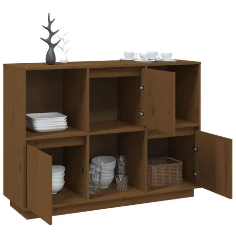 Szczegółowe zdjęcie nr 8 produktu Drewniany regał na ubrania miodowy brąz - Sorik 3X