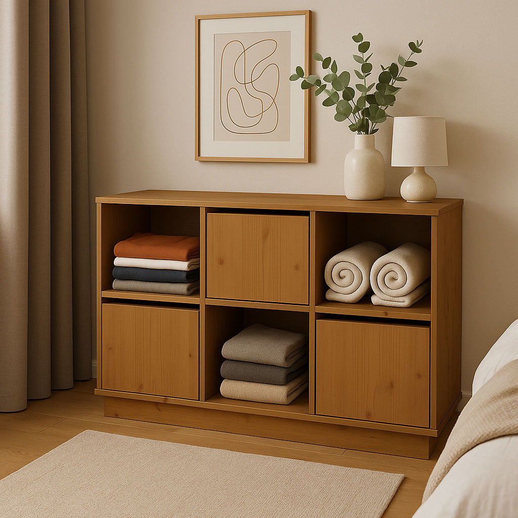 Aranżacja wnętrza z regałem na ubrania Sorik 3X