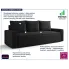 Czarna sofa tapicerowana Solaventi 5X