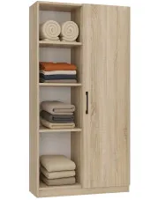 Wysoki regał na ubrania dąb sonoma - Nodino w sklepie Edinos.pl