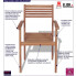 Zestaw drewnianych krzeseł ogrodowych Malion 2X infografika