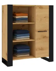 Nowoczesny regał na ubrania dąb artisan - Everol 11X w sklepie Edinos.pl