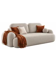 Beżowa sofa z pojemnikiem i funkcją spania - Lissendo w sklepie Edinos.pl